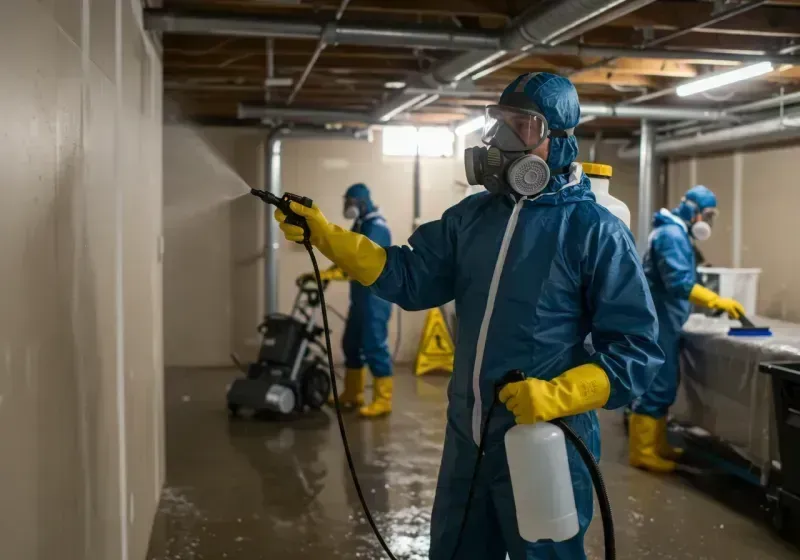 Basement Sanitization and Antimicrobial Treatment process in Grosse Pointe, MI