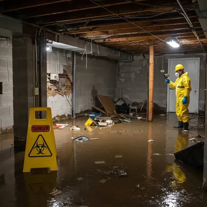 Flooded Basement Electrical Hazard in Grosse Pointe, MI Property