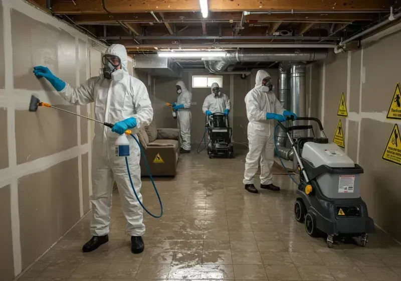 Basement Moisture Removal and Structural Drying process in Grosse Pointe, MI